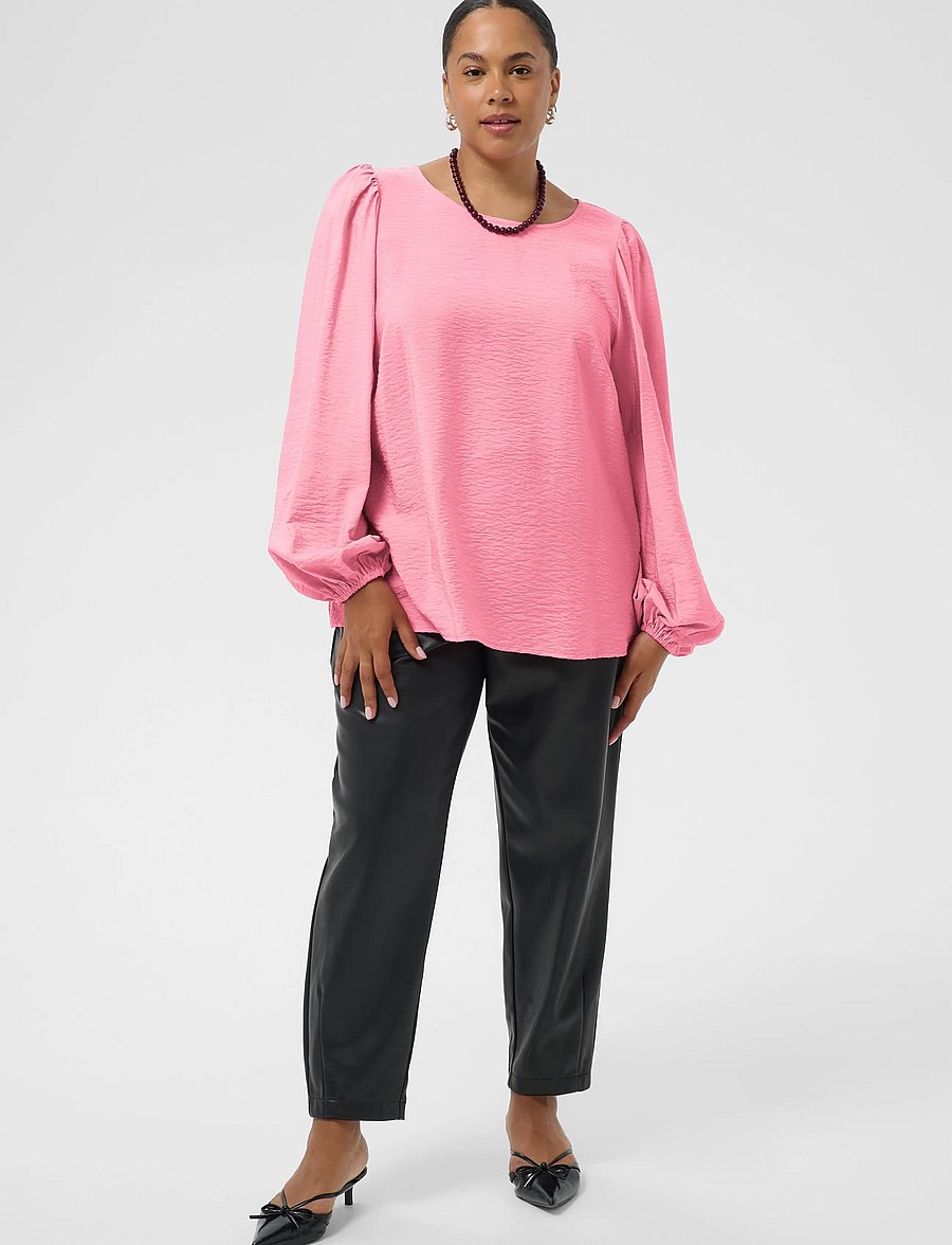 Kaffe Curve - KCgila Blouse - langærmede bluser - wild rose - 2