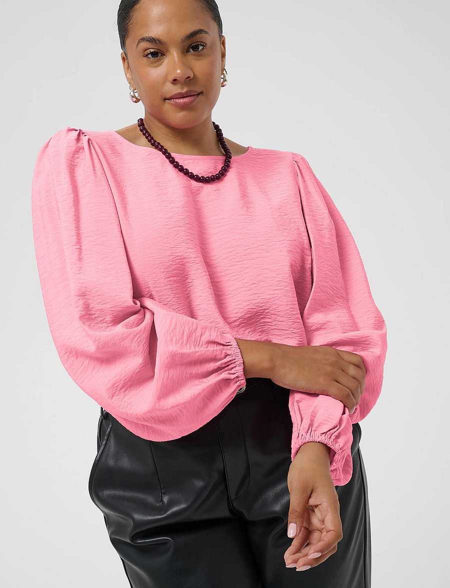 Kaffe Curve - KCgila Blouse - langærmede bluser - wild rose - 4