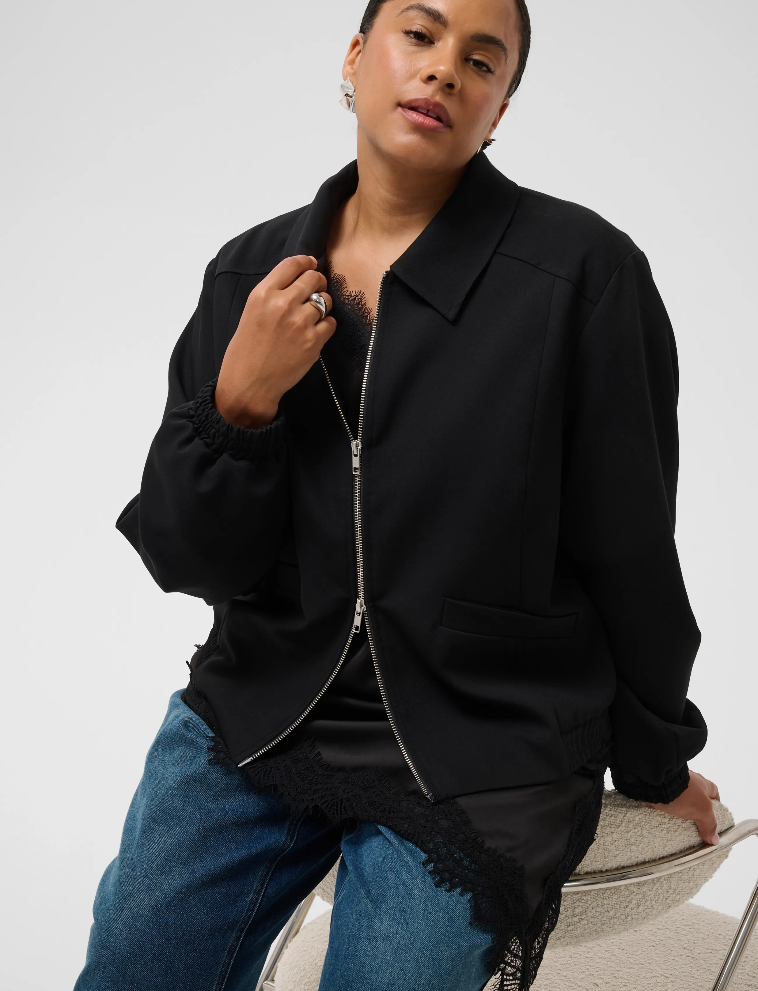 Kaffe Curve - KCsakira Jacket - forårsjakker - black deep - 5