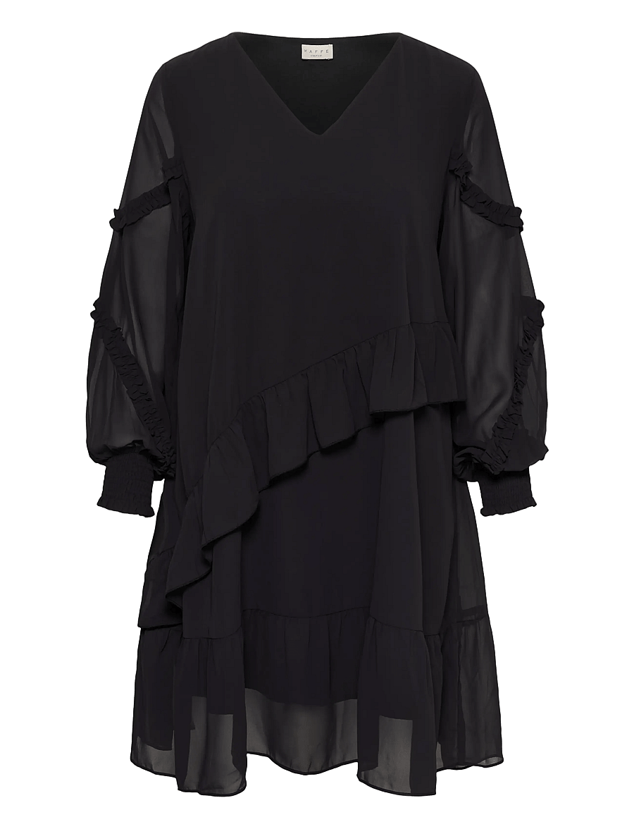 Kaffe Curve - KCnaelle Dress - short dresses - black deep - 0