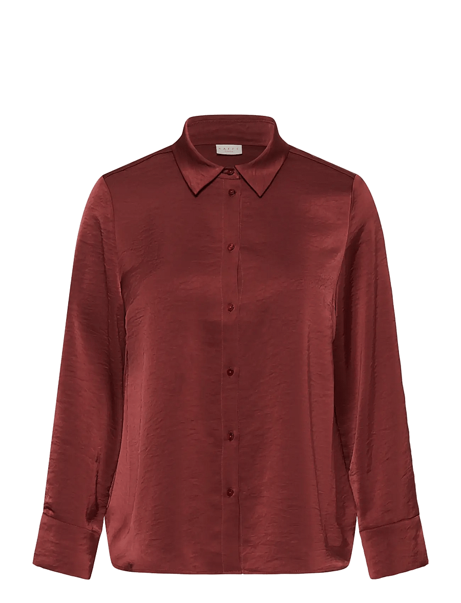 Kaffe Curve - KClori Shirt - long-sleeved shirts - port - 0