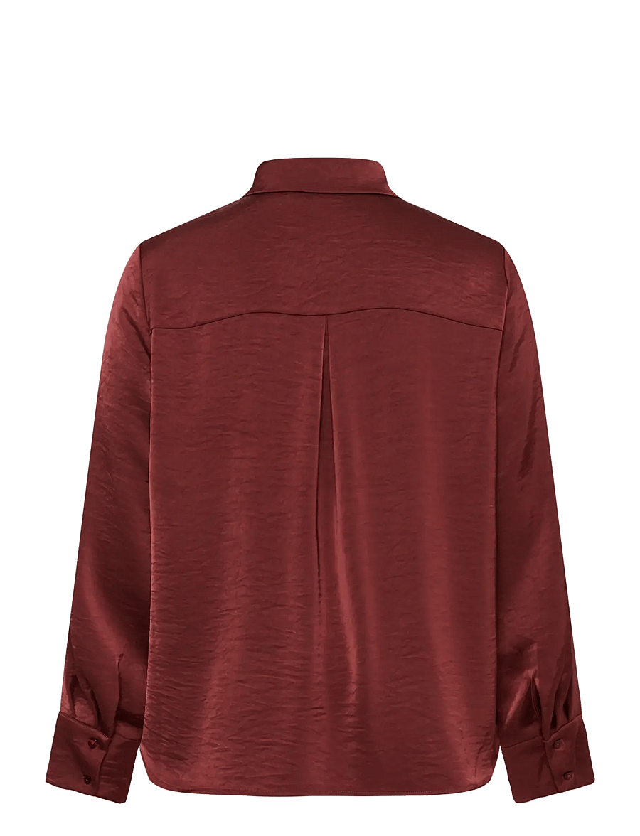 Kaffe Curve - KClori Shirt - long-sleeved shirts - port - 1