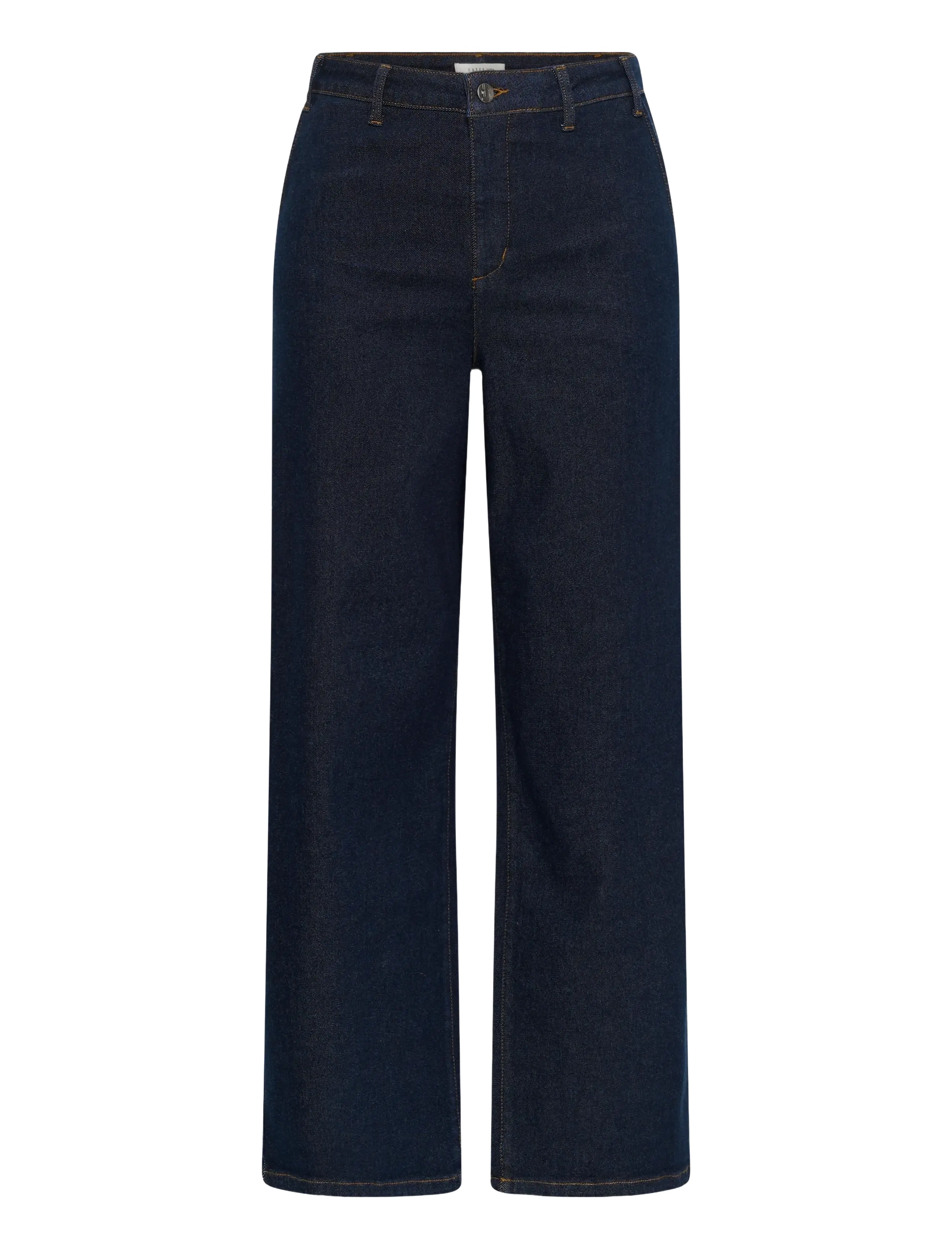 Kaffe Curve KChailey Wide Full Length Jeans - Laia säärega teksad - DARK BLUE UNWASHED DENIM / navy