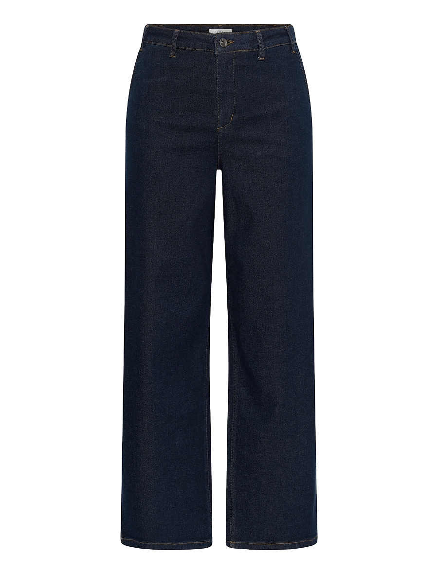Kaffe Curve - KChailey Wide Full Length Jeans - laia säärega teksad - dark blue unwashed denim - 0