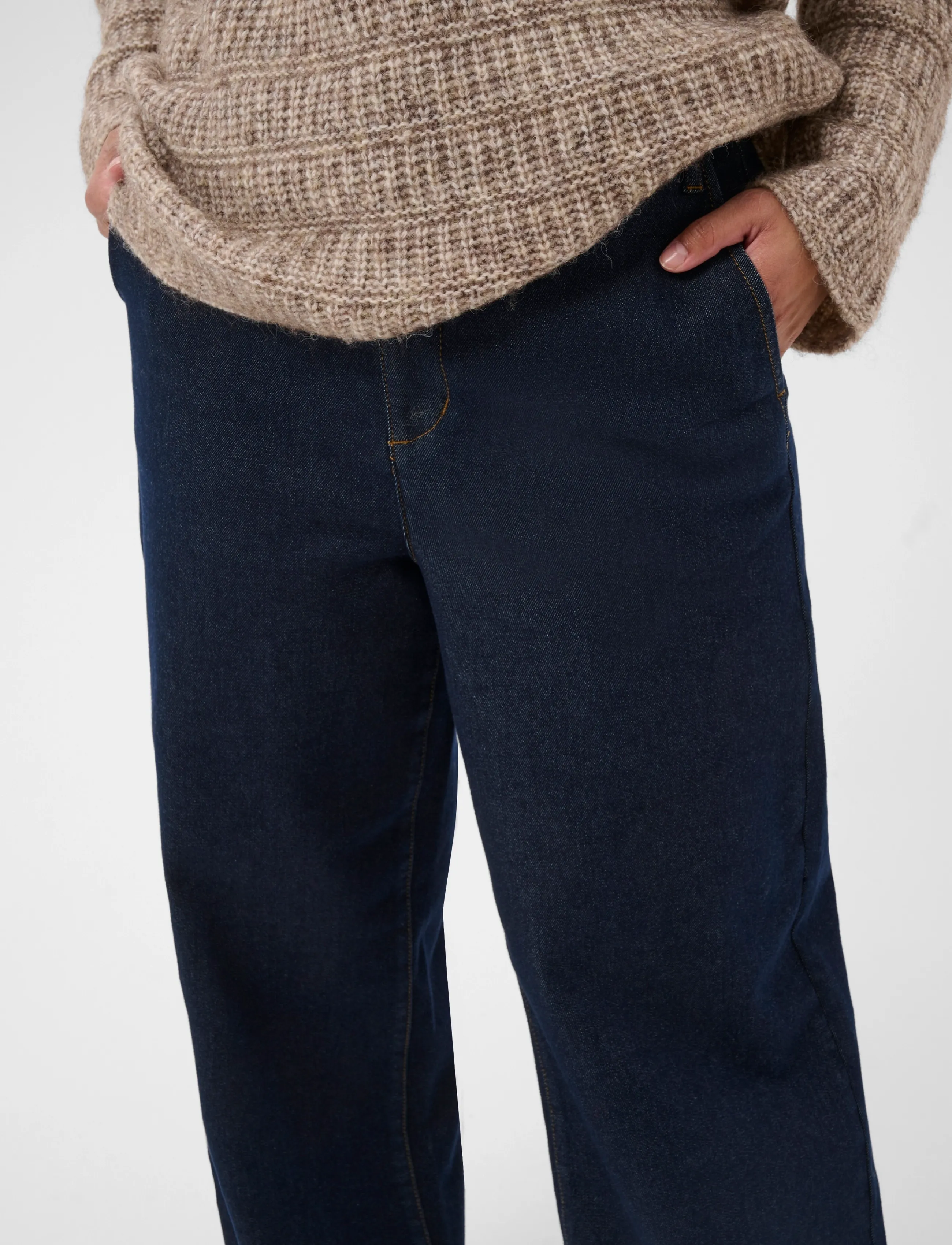Kaffe Curve - KChailey Wide Full Length Jeans - laia säärega teksad - dark blue unwashed denim - 5