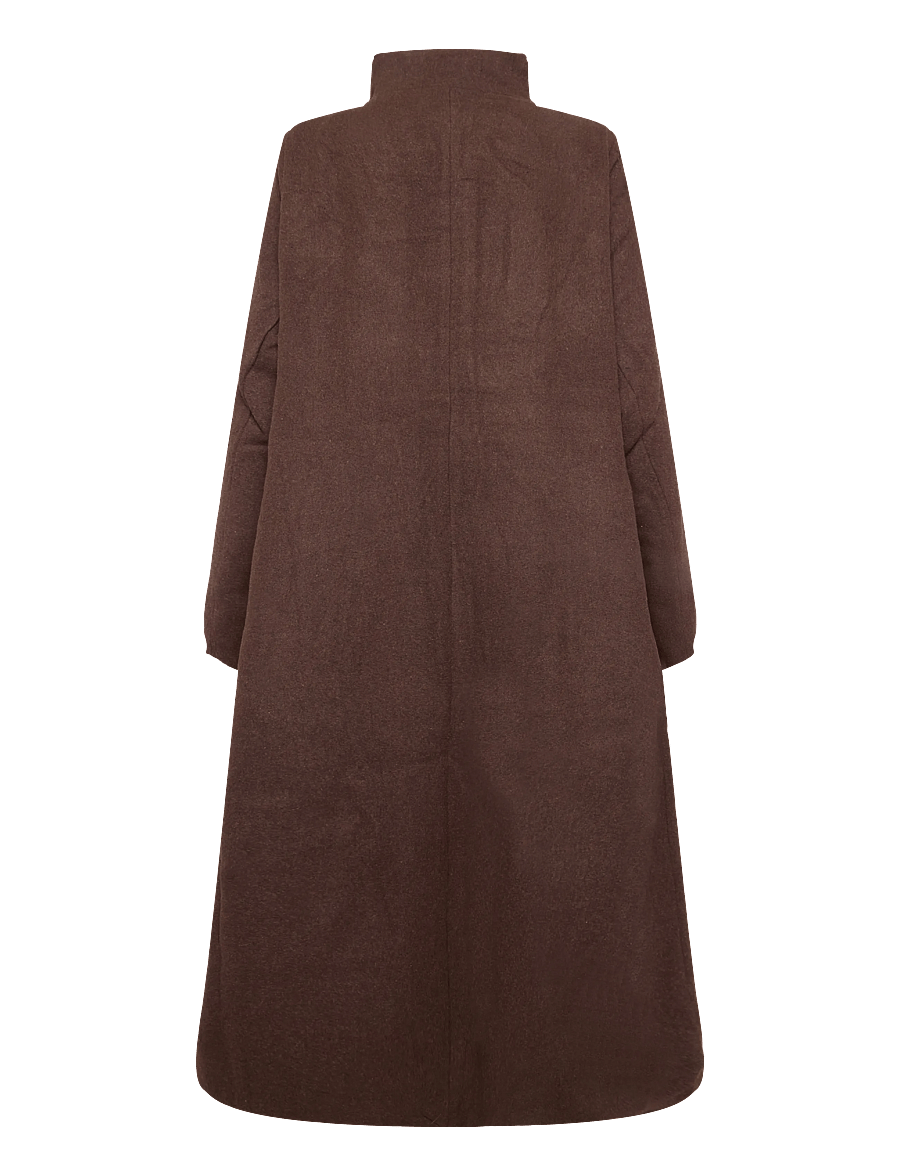 Kaffe Curve - KCnanny Button Coat - vinterjackor - chocolate brown - 1