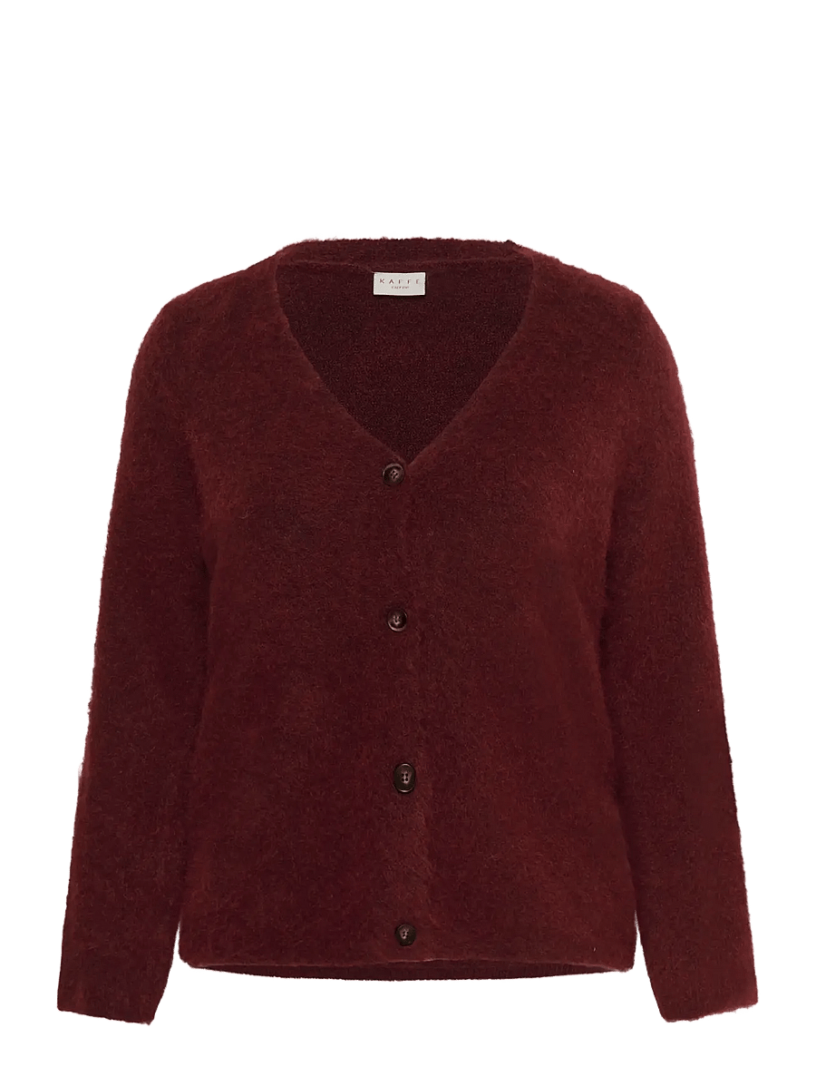 Kaffe Curve - KCjordi Knit Cardigan - strickjacken - port melange - 0