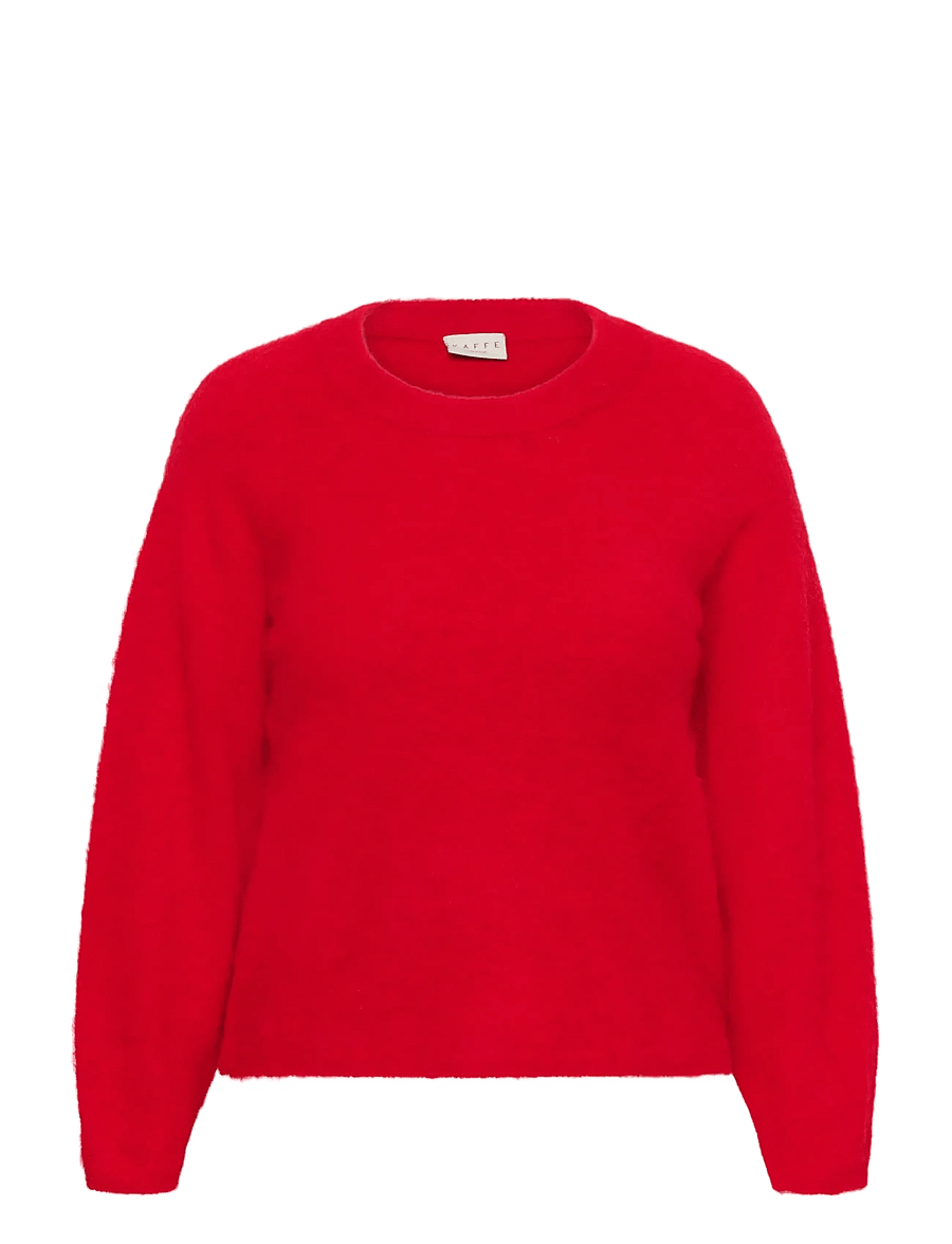 Kaffe Curve - KCjordi Knit Pullover - stickade tröjor - crimson melange - 0