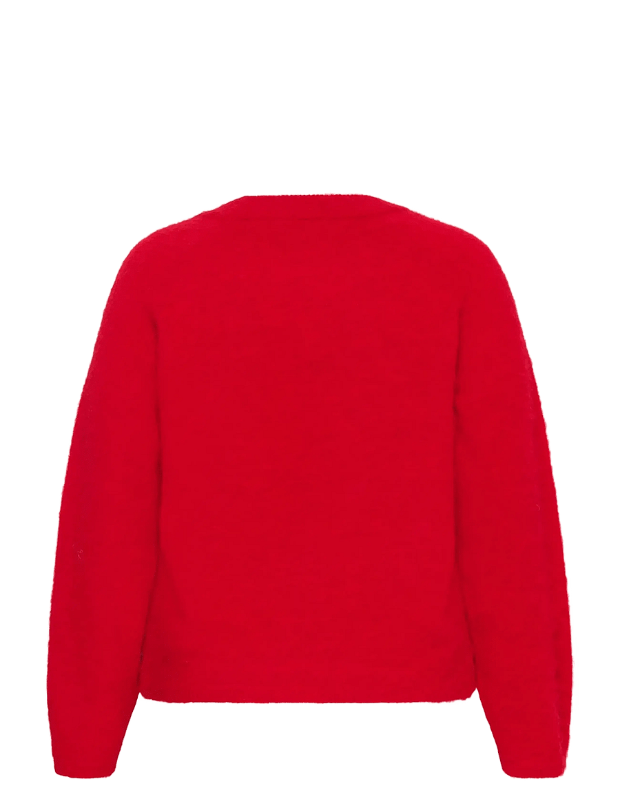 Kaffe Curve - KCjordi Knit Pullover - stickade tröjor - crimson melange - 1