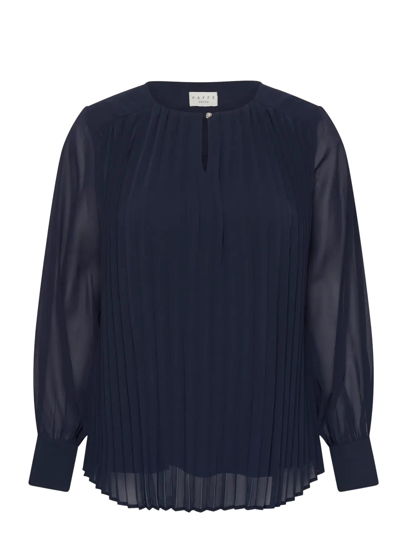 Kaffe Curve KCeliana Pleat Blouse - Bluser & Skjorter - GRAPHITE / grey