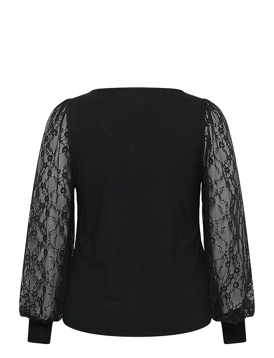 Kaffe Curve - KCleona Lace Blouse - black deep - 1