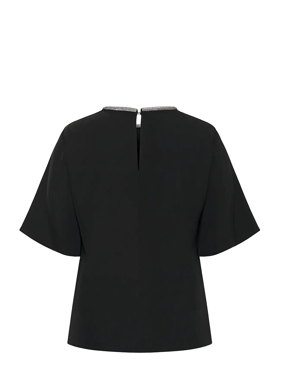 Kaffe Curve - KCalie Blouse - short-sleeved blouses - black deep - 1