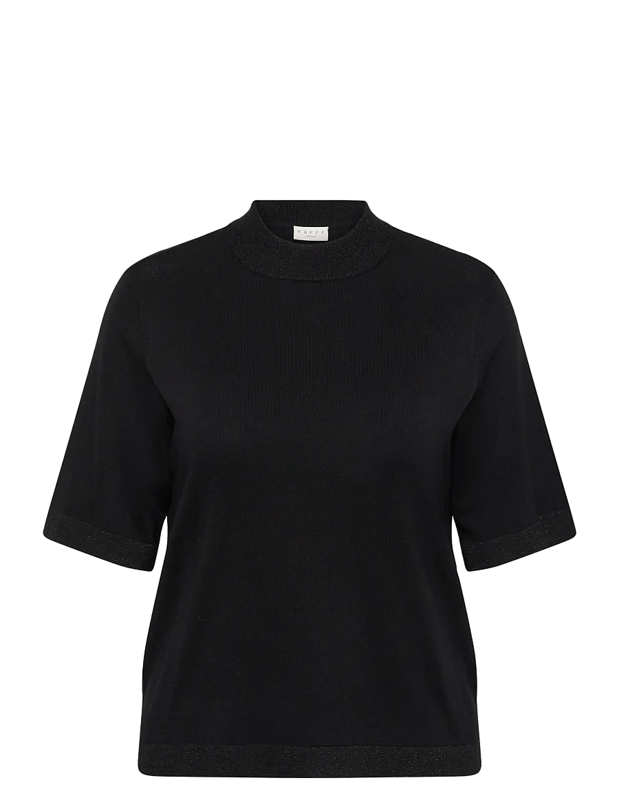 Kaffe Curve - KCliama Lurex Pullover - jumpers - black deep - 0