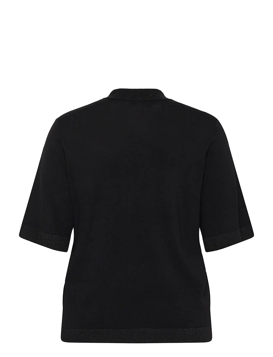 Kaffe Curve - KCliama Lurex Pullover - jumpers - black deep - 1