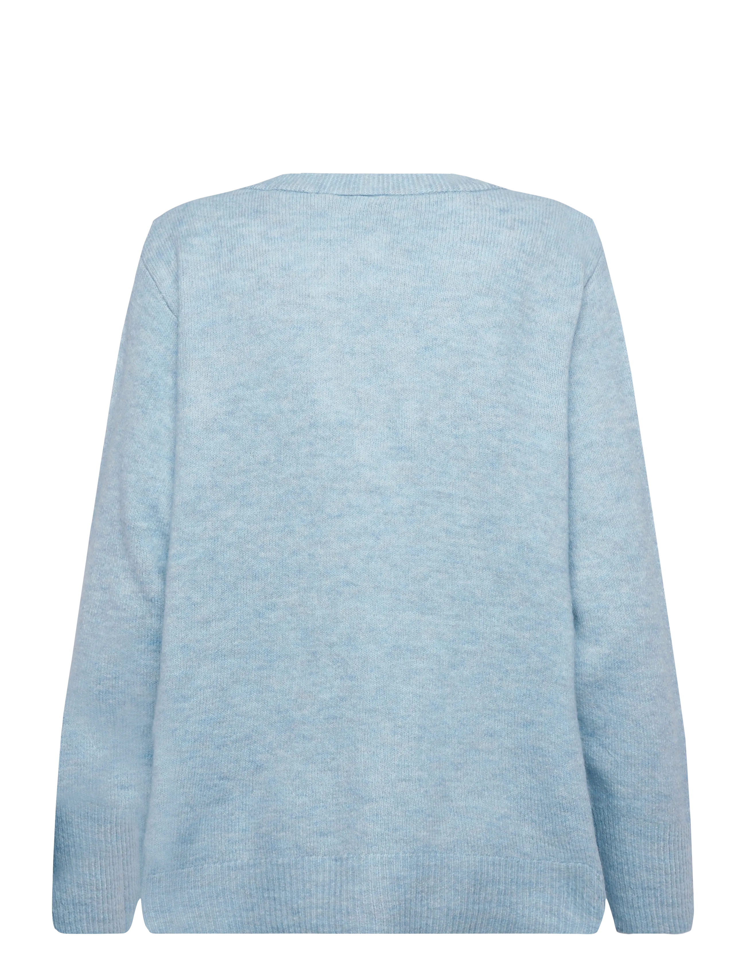 Kaffe Curve - KCyris V-Neck Cardigan - herbstliche kleidung - blue fog - 1