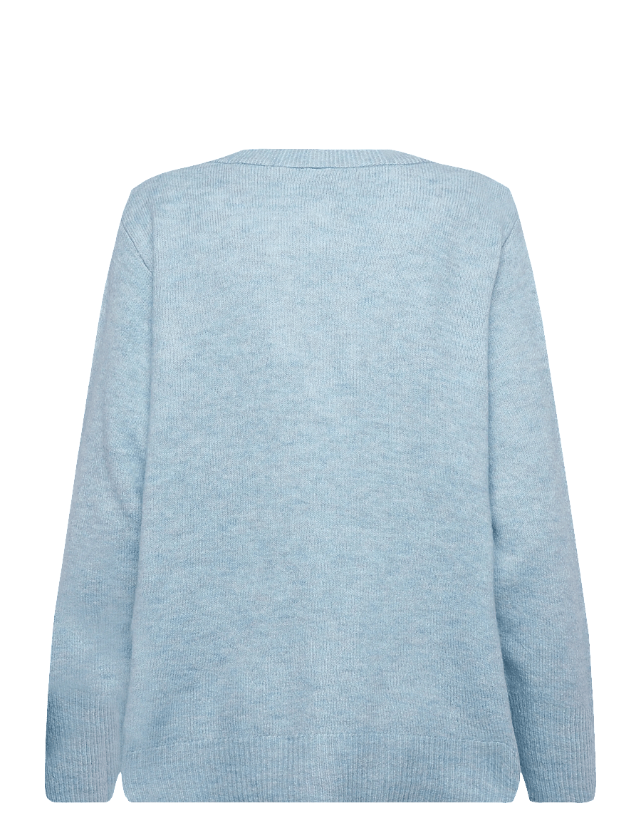Kaffe Curve - KCyris V-Neck Cardigan - swetry rozpinane - blue fog - 1