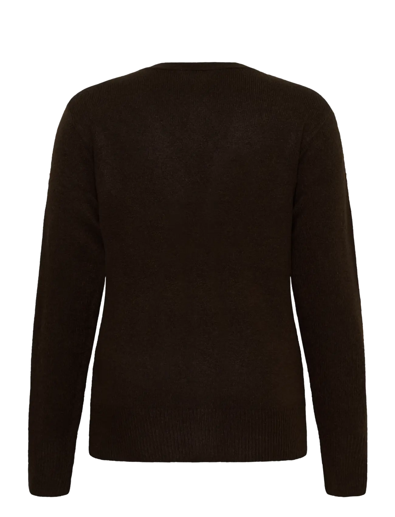 Kaffe Curve - KCyris V-Neck Cardigan - koftor - coffee bean - 1