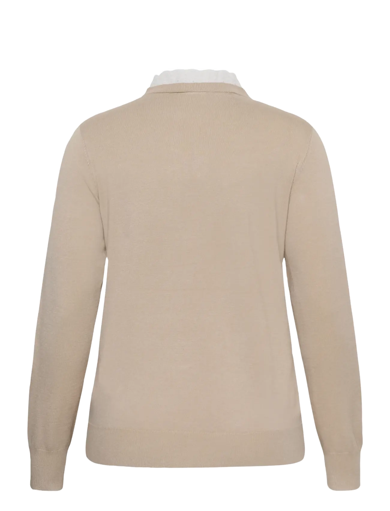 Kaffe Curve - KClizzy Lace Pullover - striktrøjer - feather gray - 1