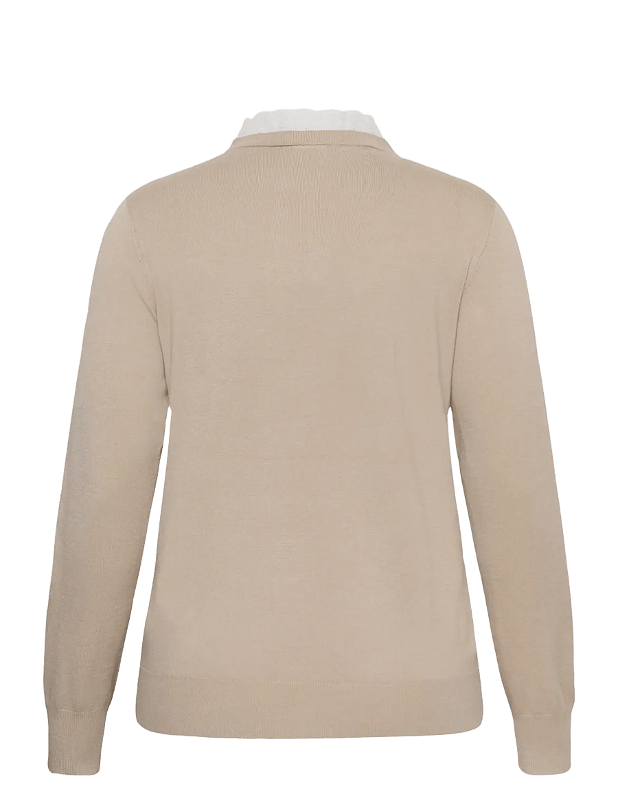Kaffe Curve - KClizzy Lace Pullover - striktrøjer - feather gray - 1