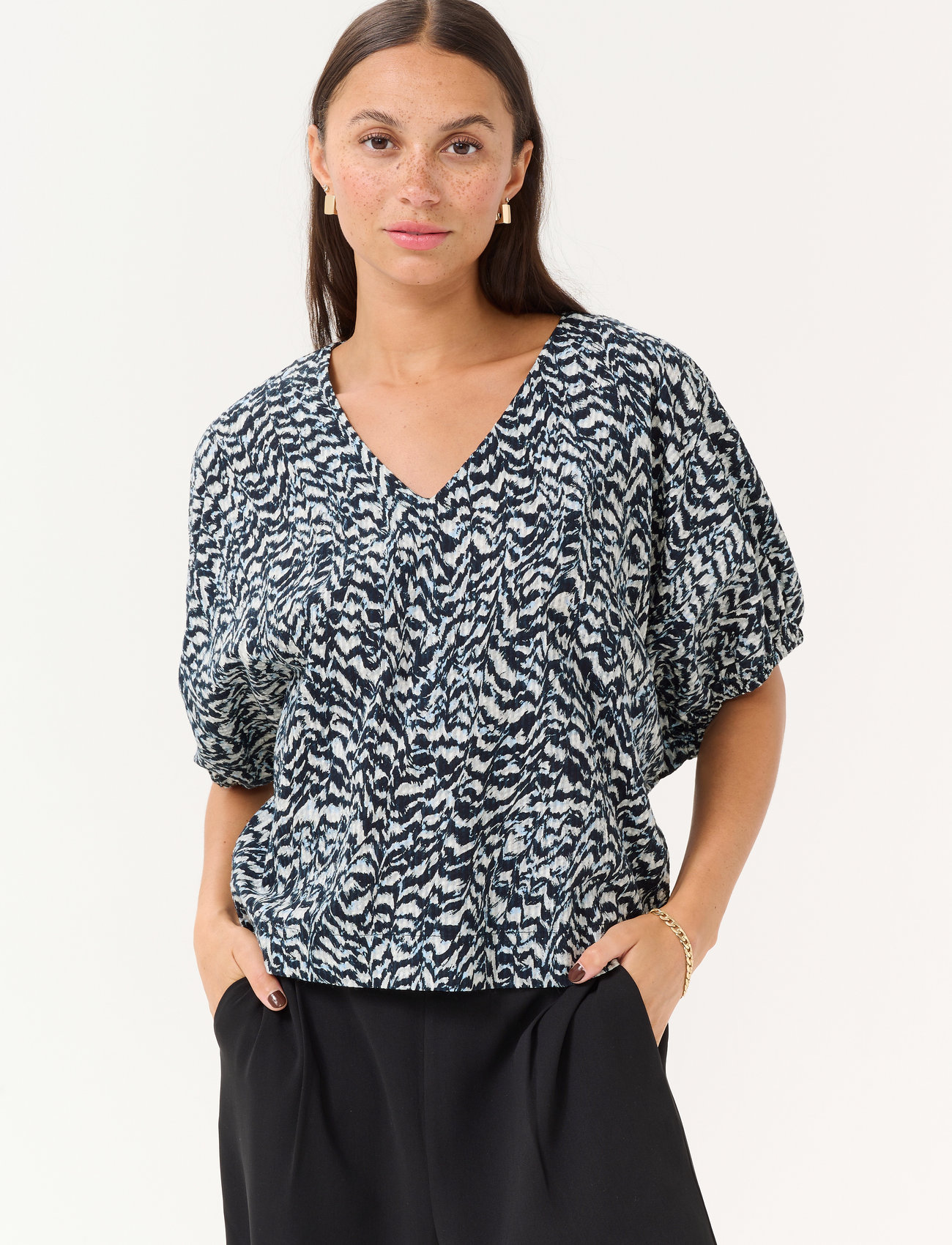 Kaffe Karuffalo Blouse - Navy - 34