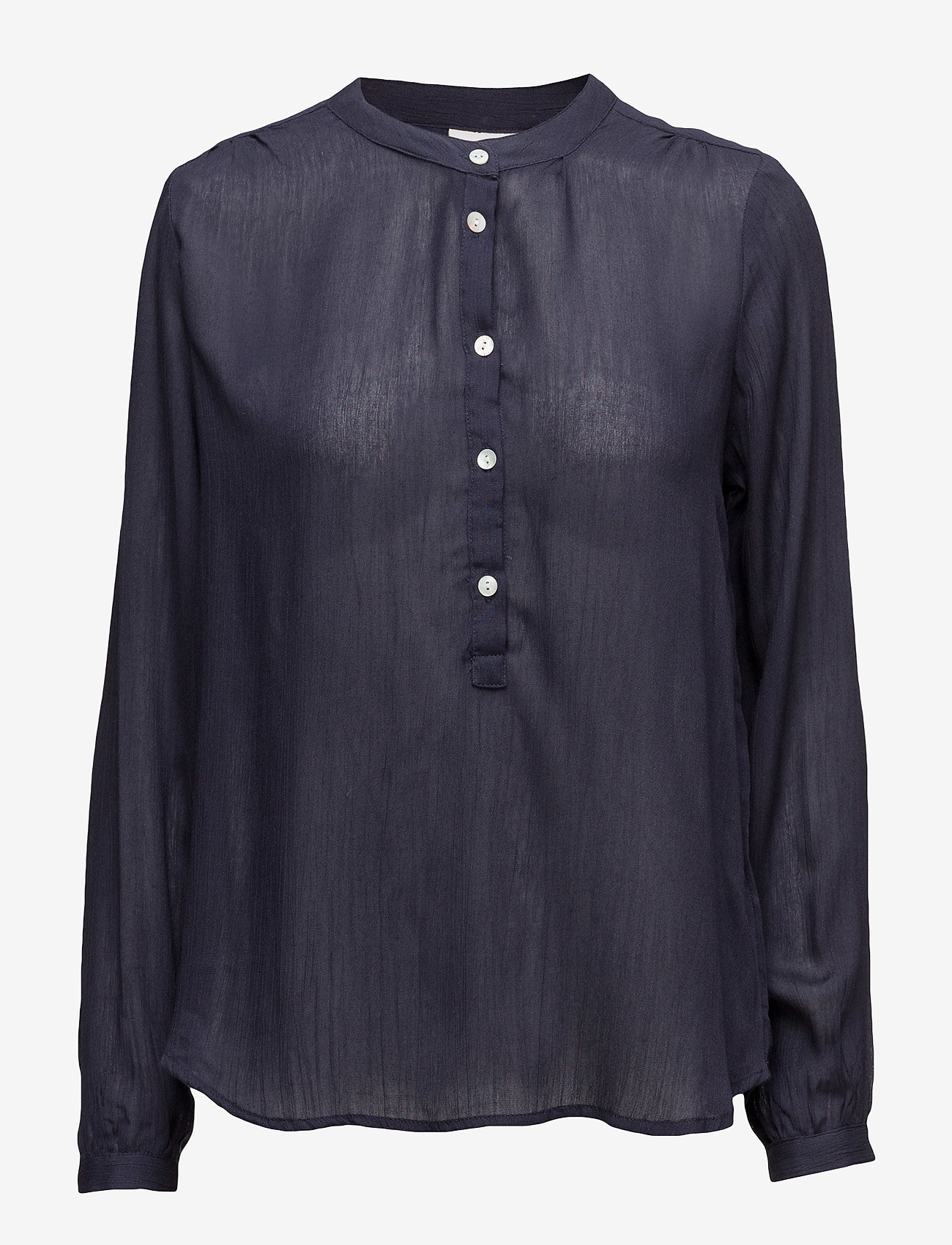 Kaffe - Karla Amber Shirt - long-sleeved blouses - midnight marine - 0