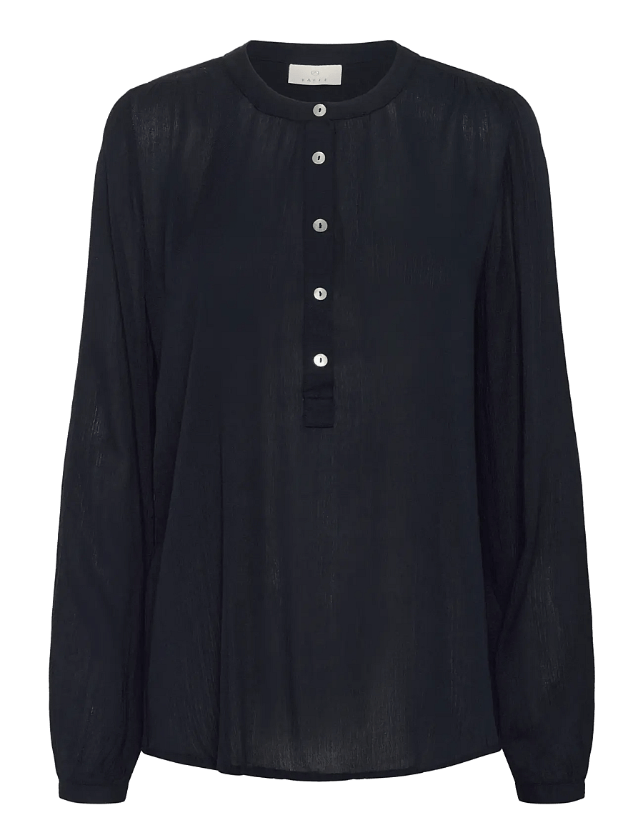 Kaffe - Karla Amber Shirt - långärmade blusar - midnight marine - 1