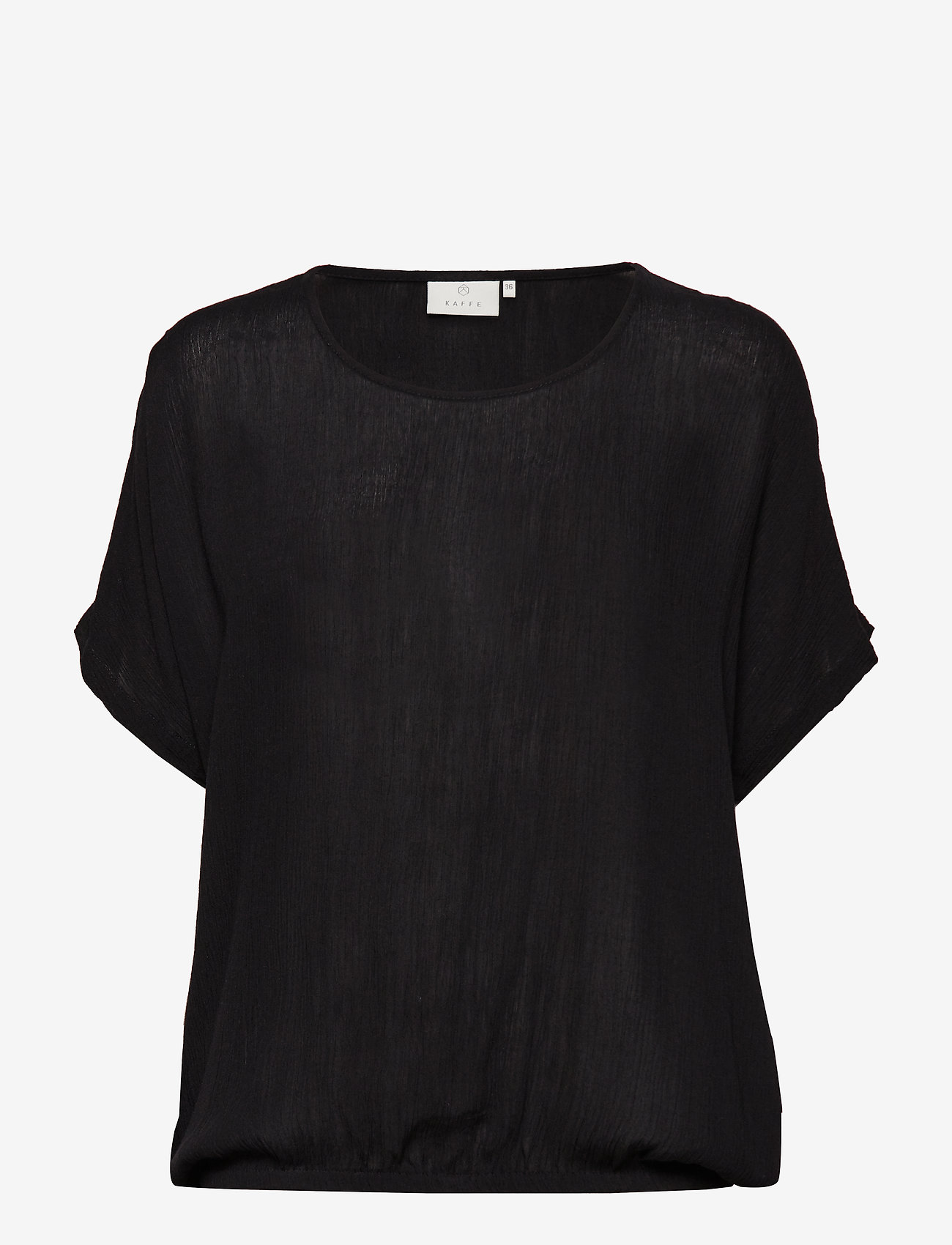 Kaffe - KAamber Stanley - short-sleeved blouses - black deep - 0