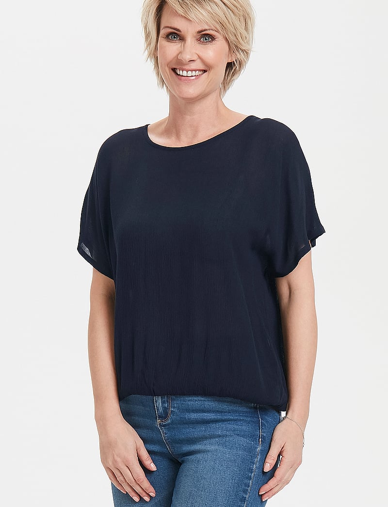 Kaffe - KAamber Stanley - kortärmade blusar - midnight marine - 0