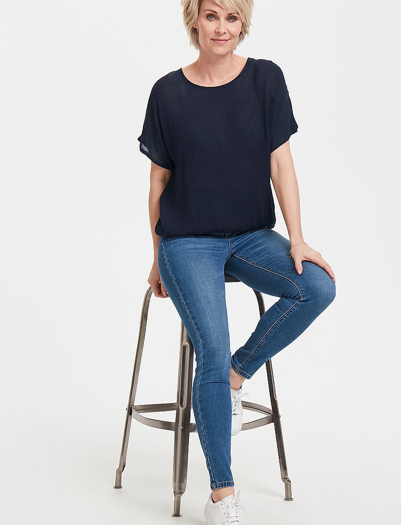 Kaffe - KAamber Stanley - kortärmade blusar - midnight marine - 3