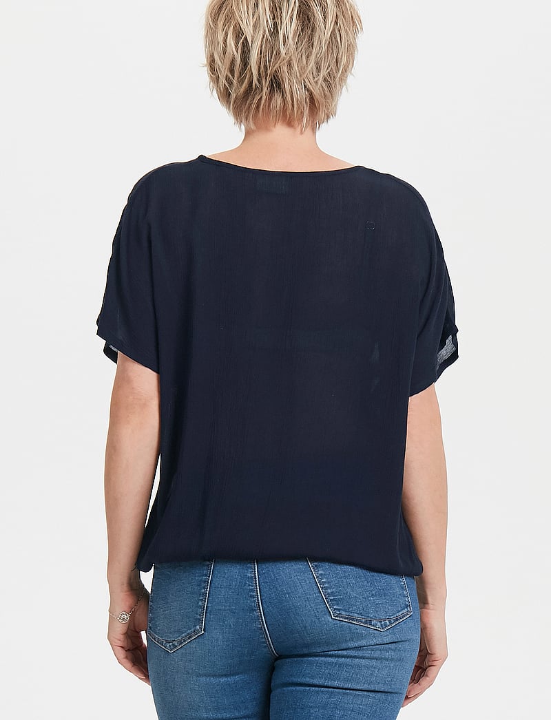 Kaffe - KAamber Stanley - kortärmade blusar - midnight marine - 5