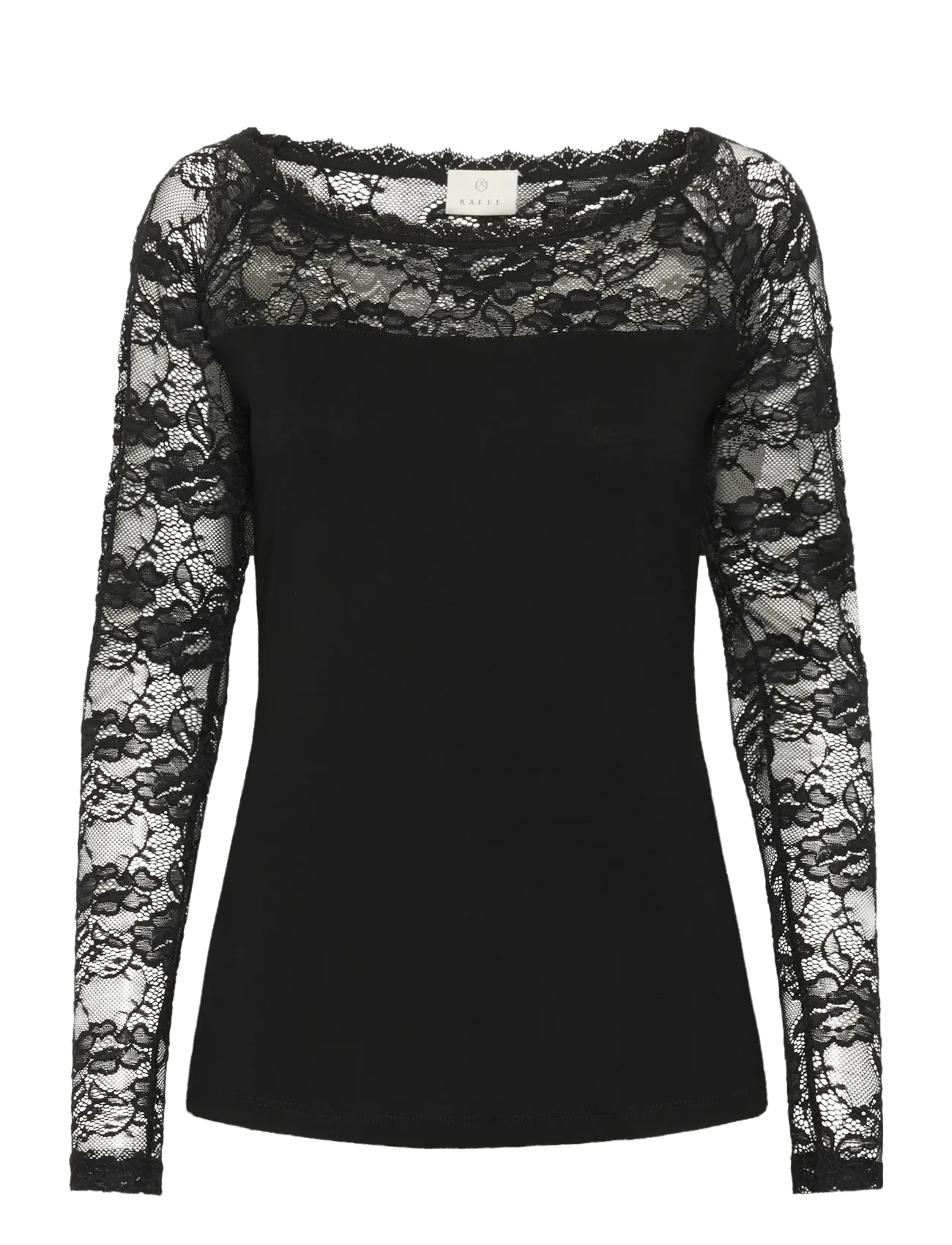 Kaffe Lacy Boat t-shirt - Bluser - BLACK DEEP / black