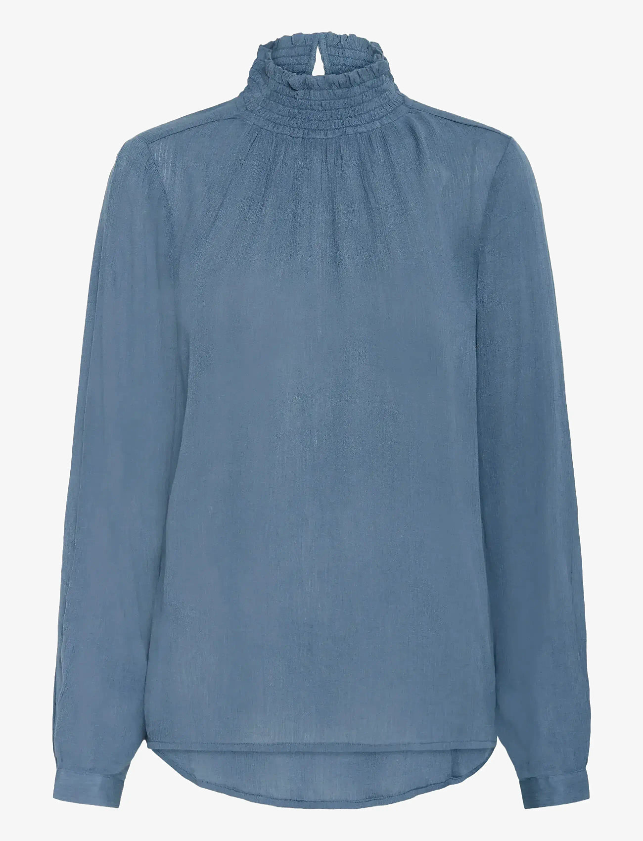 Kaffe - Trine Blouse - langärmlige blusen - bering sea - 0