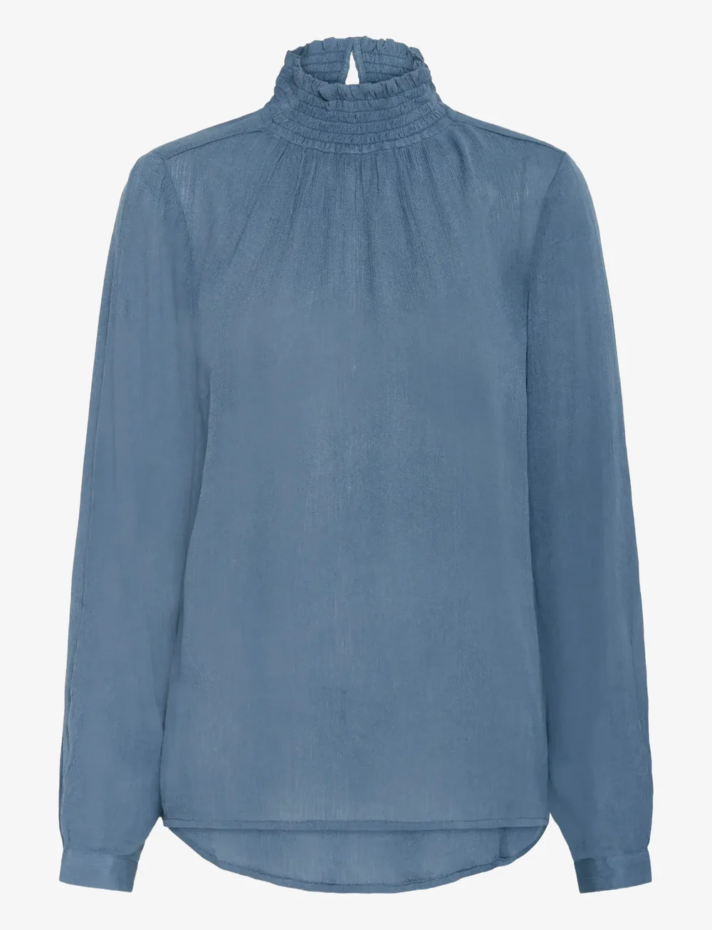 Kaffe - Trine Blouse - langærmede bluser - bering sea - 1
