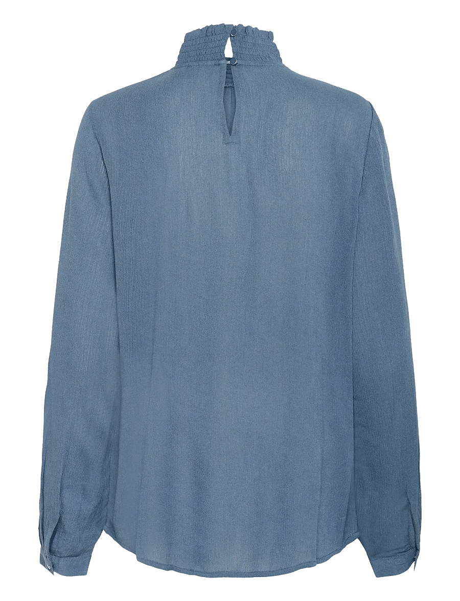 Kaffe - Trine Blouse - langärmelige blusen - bering sea - 2