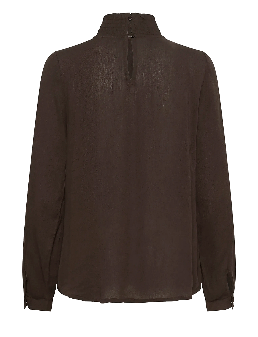 Kaffe - Trine Blouse - pikkade varrukatega pluusid - chocolate brown - 2