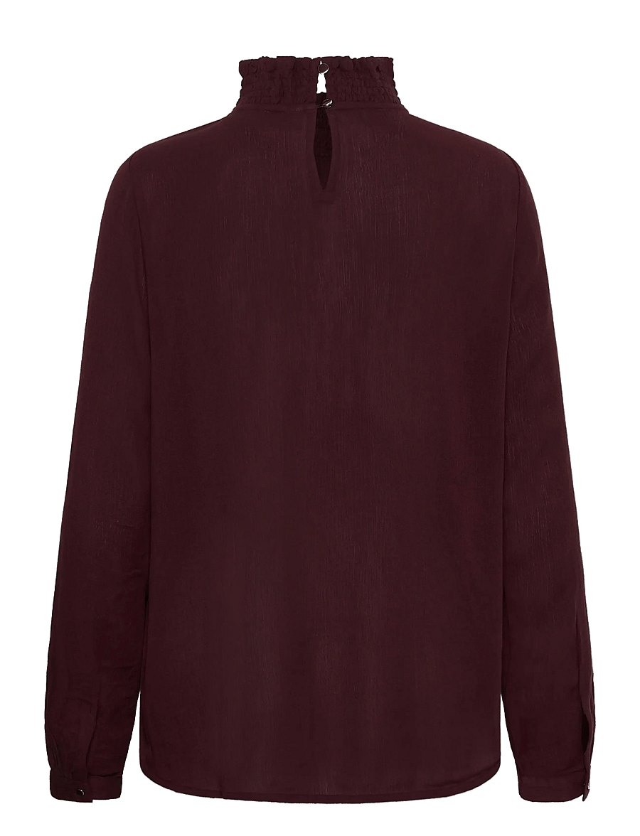 Kaffe - Trine Blouse - pikkade varrukatega pluusid - fudge - 1