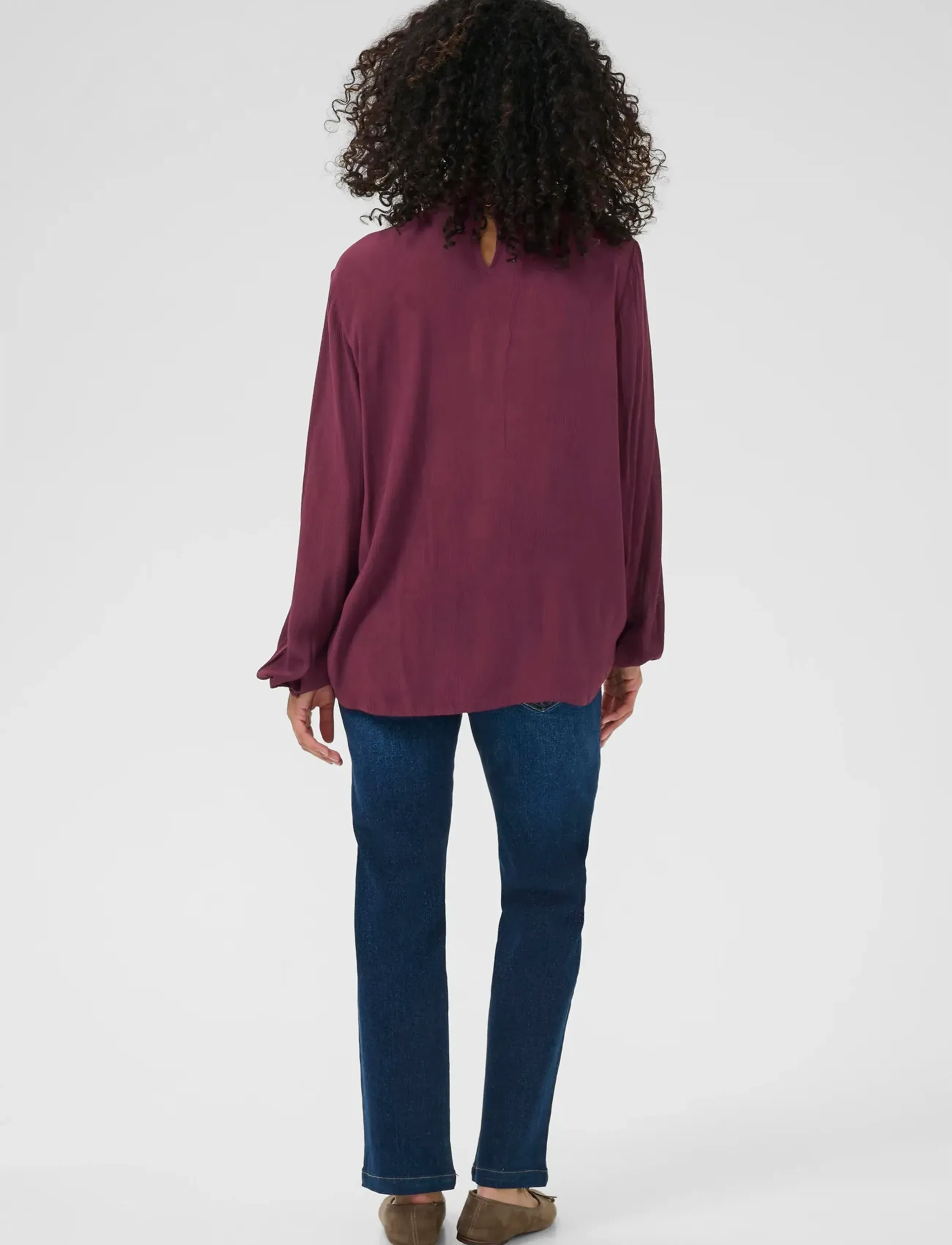 Kaffe - Trine Blouse - langärmelige blusen - windsor wine - 4