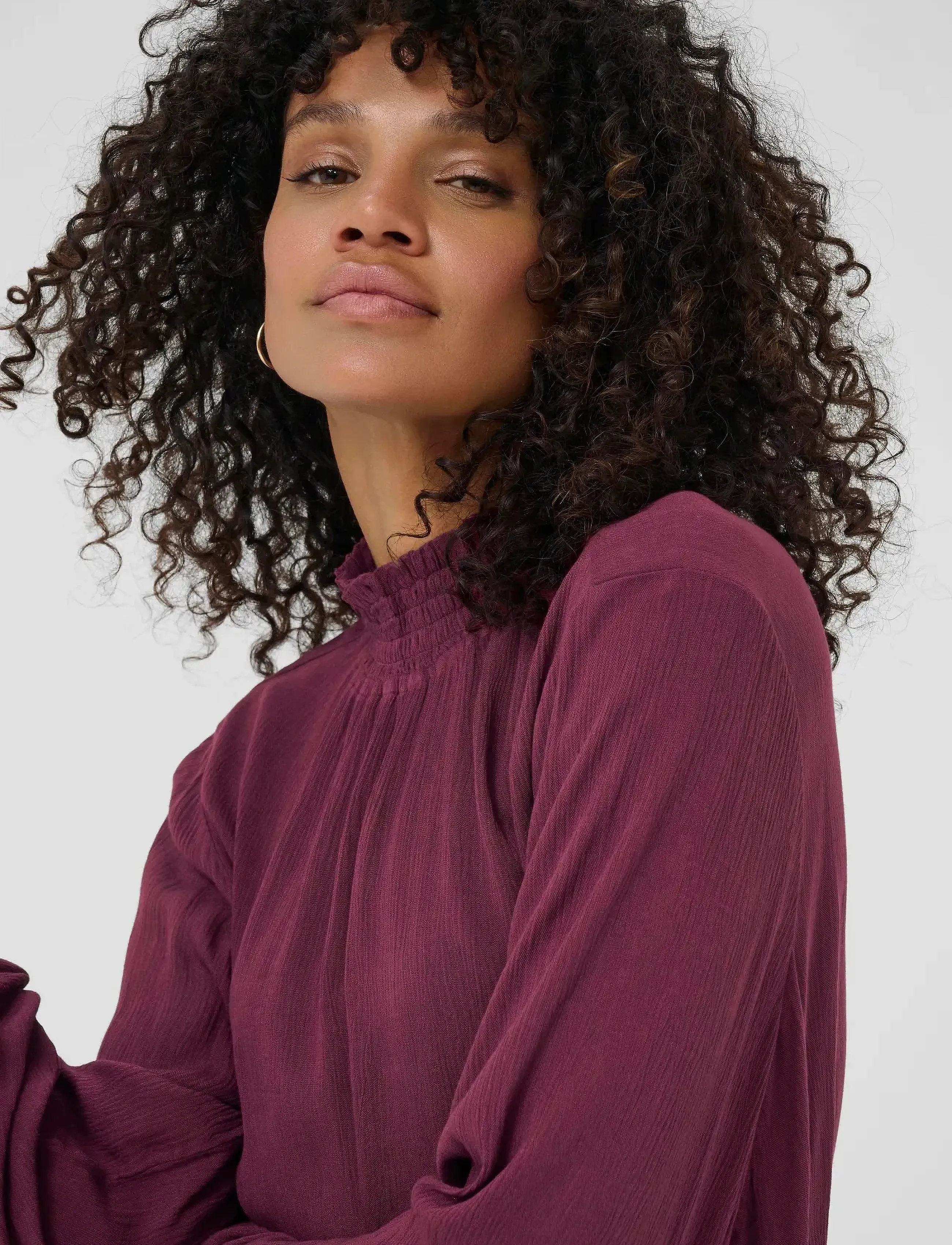 Kaffe - Trine Blouse - langärmelige blusen - windsor wine - 5