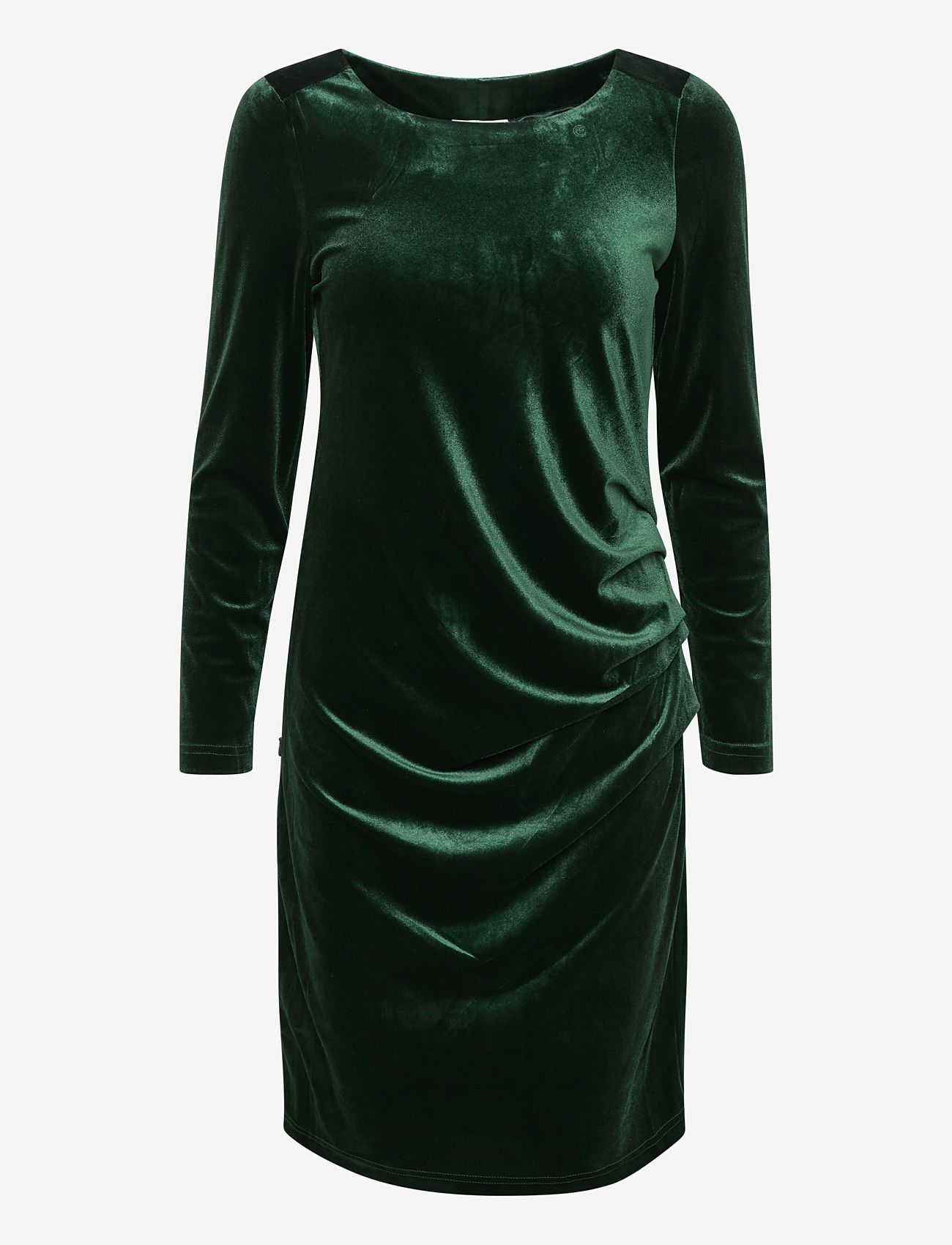 Kaffe - Kelly dress - cocktailklänningar - dark green - 1