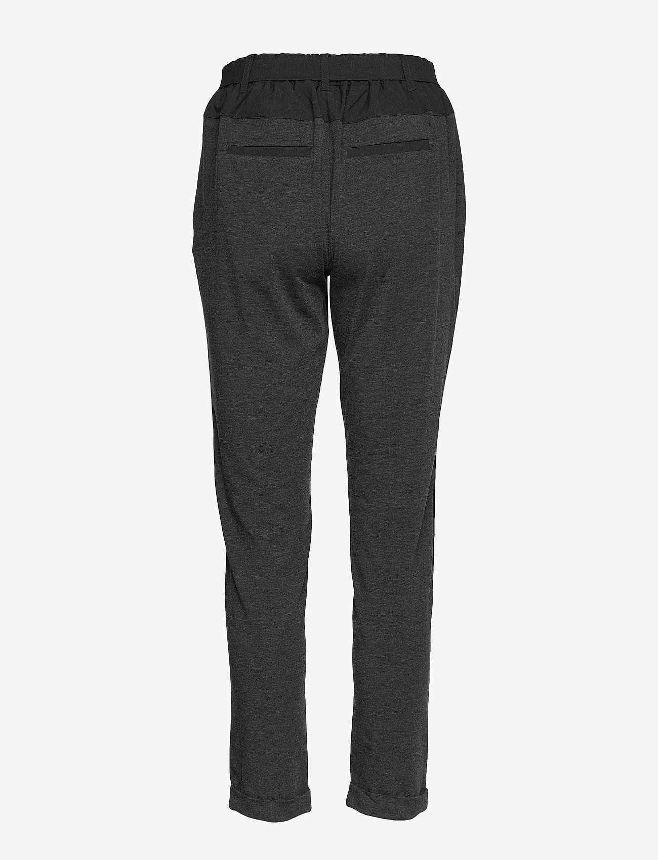 Kaffe - Jillian Belt Pants - slim fit trousers - dark grey melange - 1