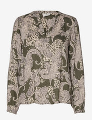 Kaffe - Paisley Blouse - blouses met lange mouwen - grape leaf paisley print - 0