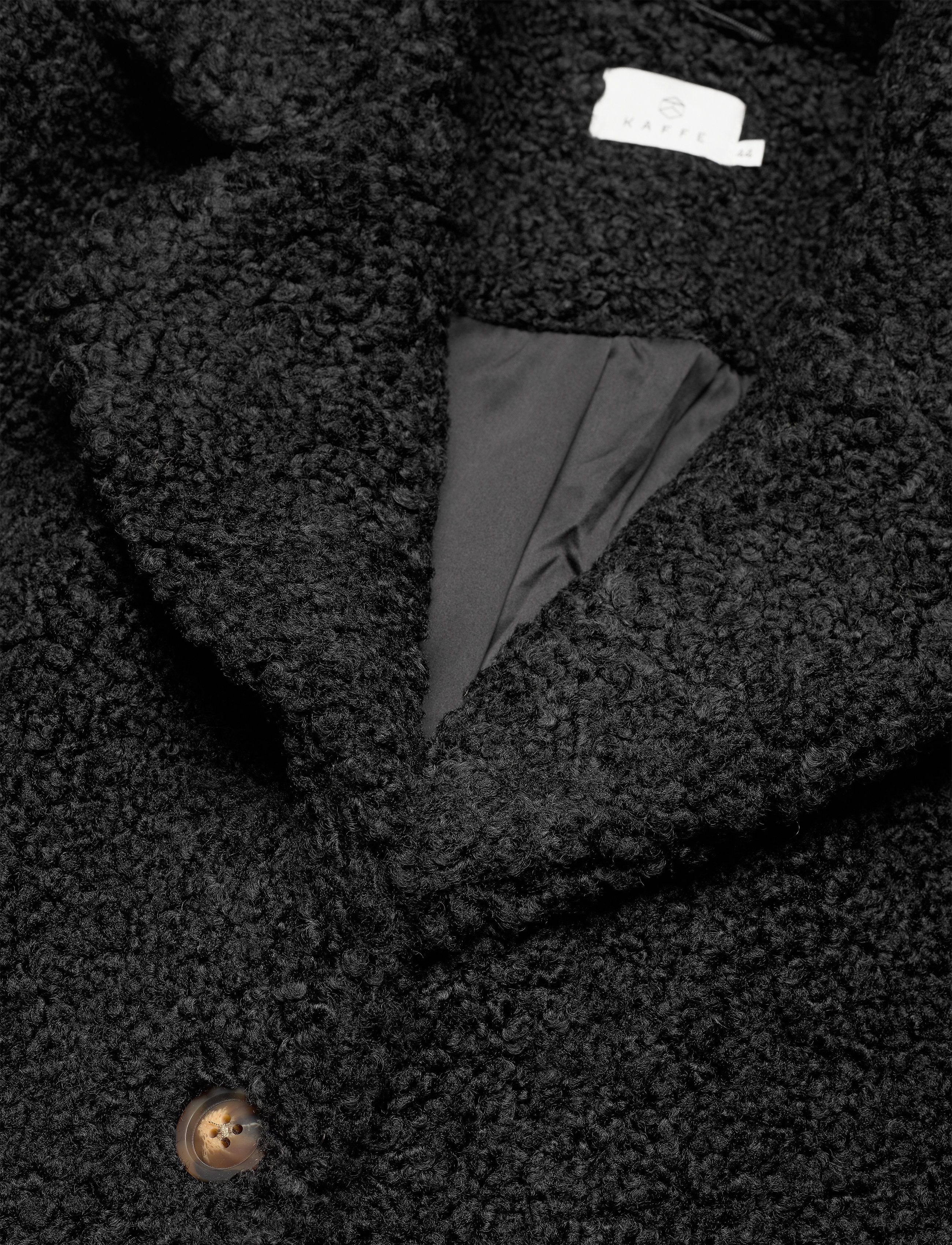 Kaffe - Balma Teddy Coat - black deep - 2