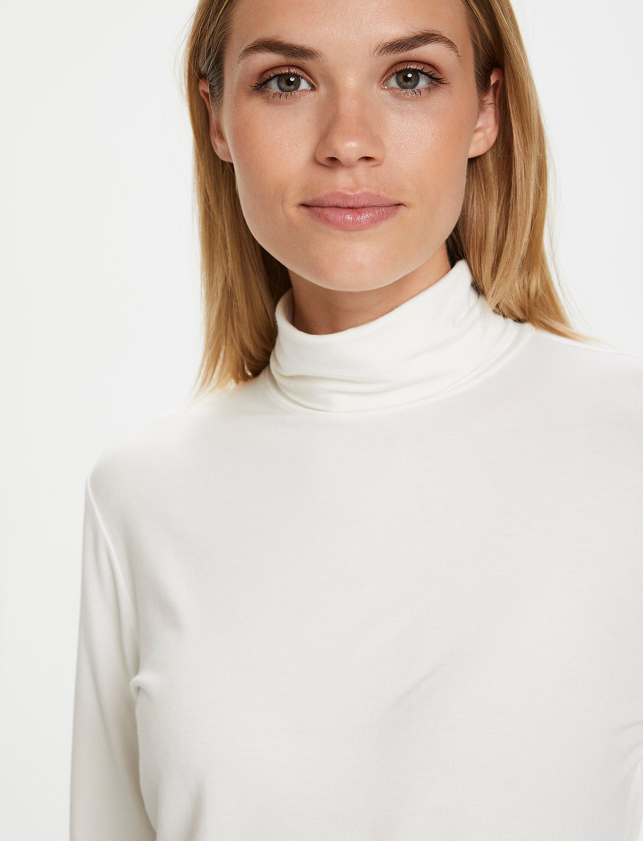 Kaffe - Yoko Rollneck LS - chalk - 4