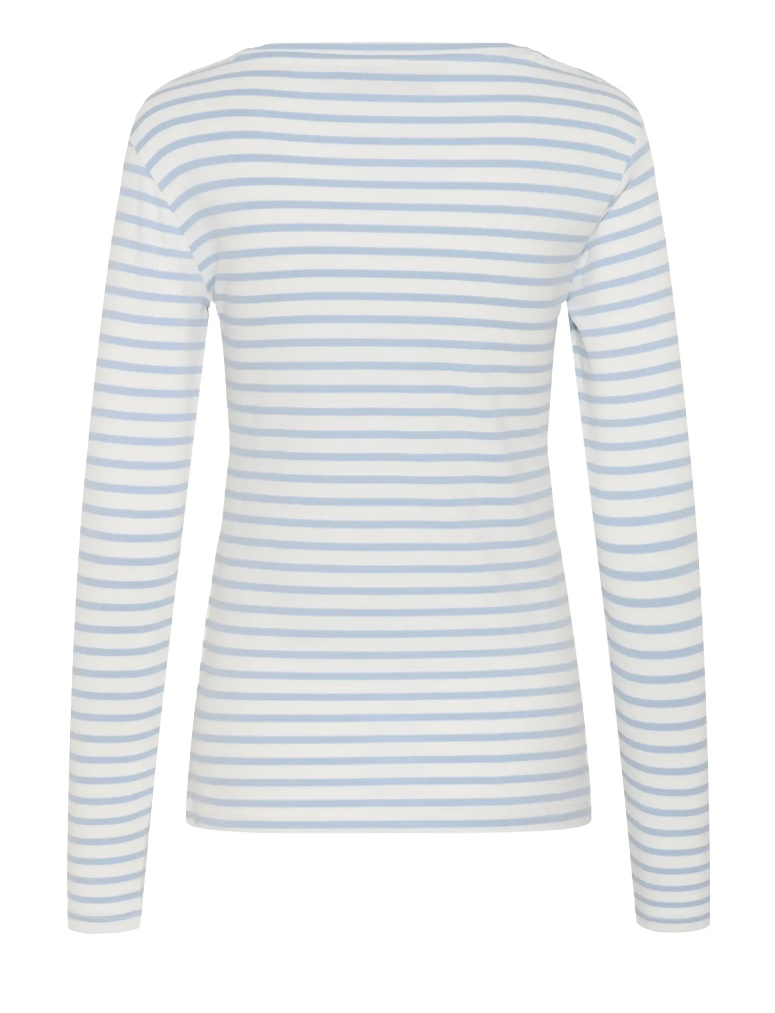 Kaffe - Liddy T-Shirt - langärmlige tops - chalk/blue fog - brown heart - 2