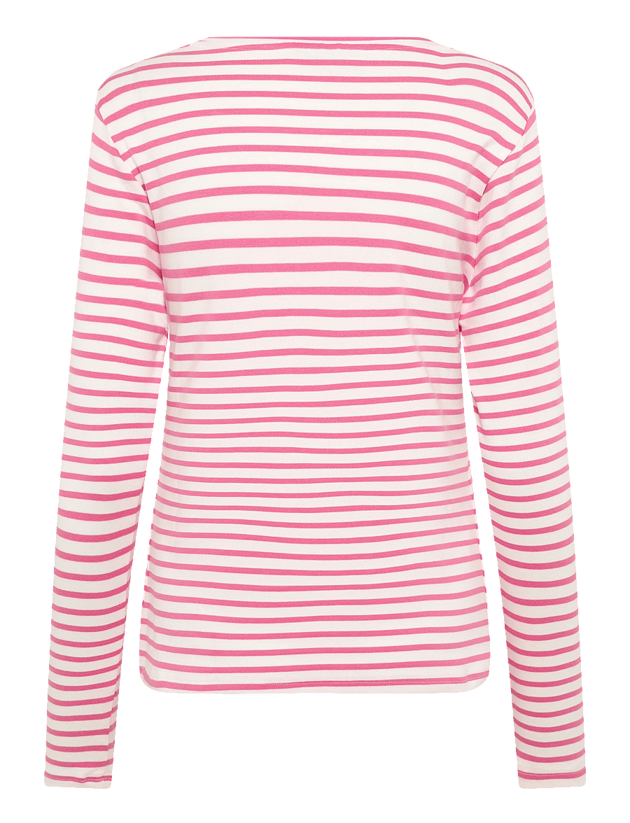 Kaffe - Liddy T-Shirt - langärmlige tops - chalk/pinkpower-black heart - 1