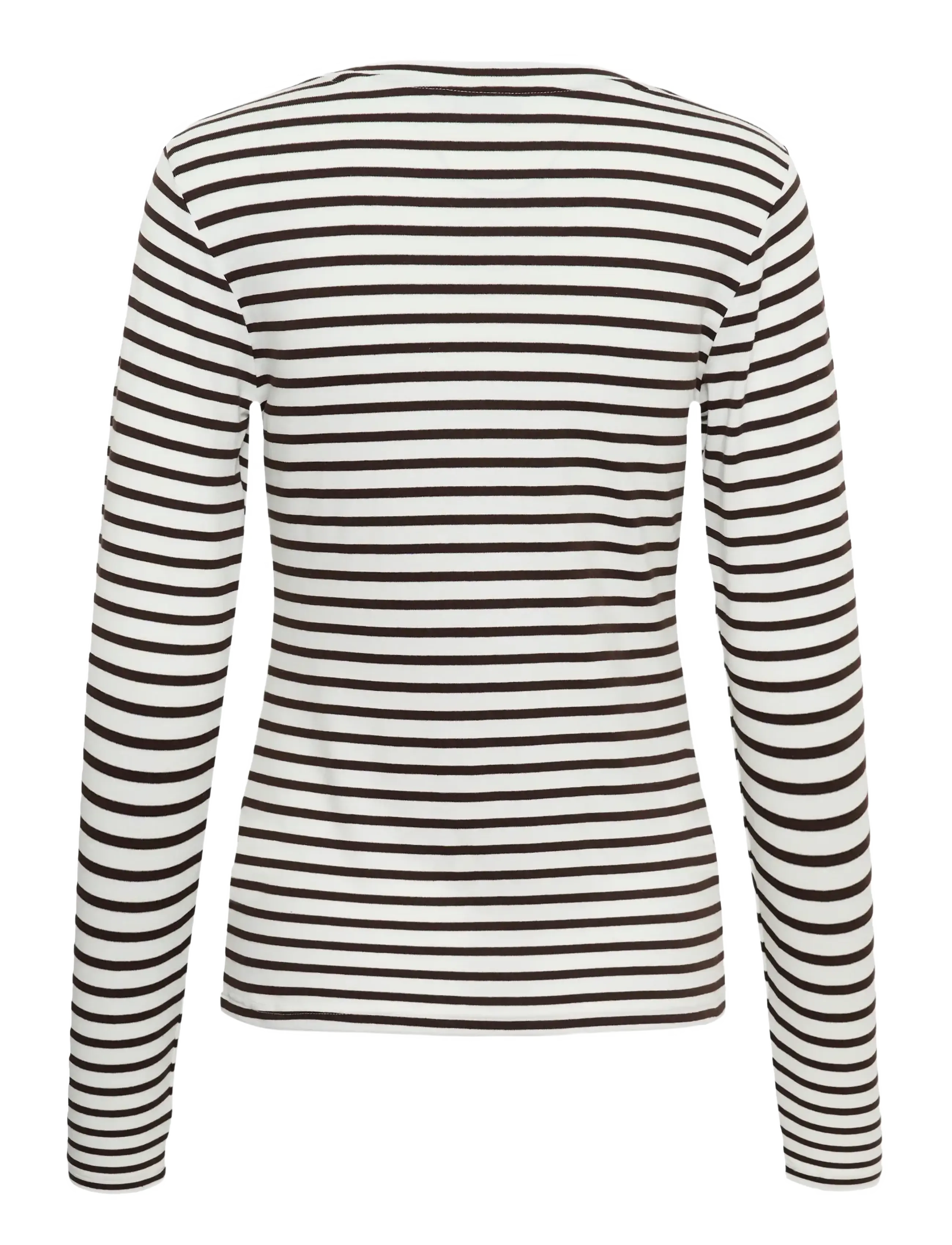 Kaffe - Liddy T-Shirt - långärmade toppar - chalk / brown - blue heart - 2