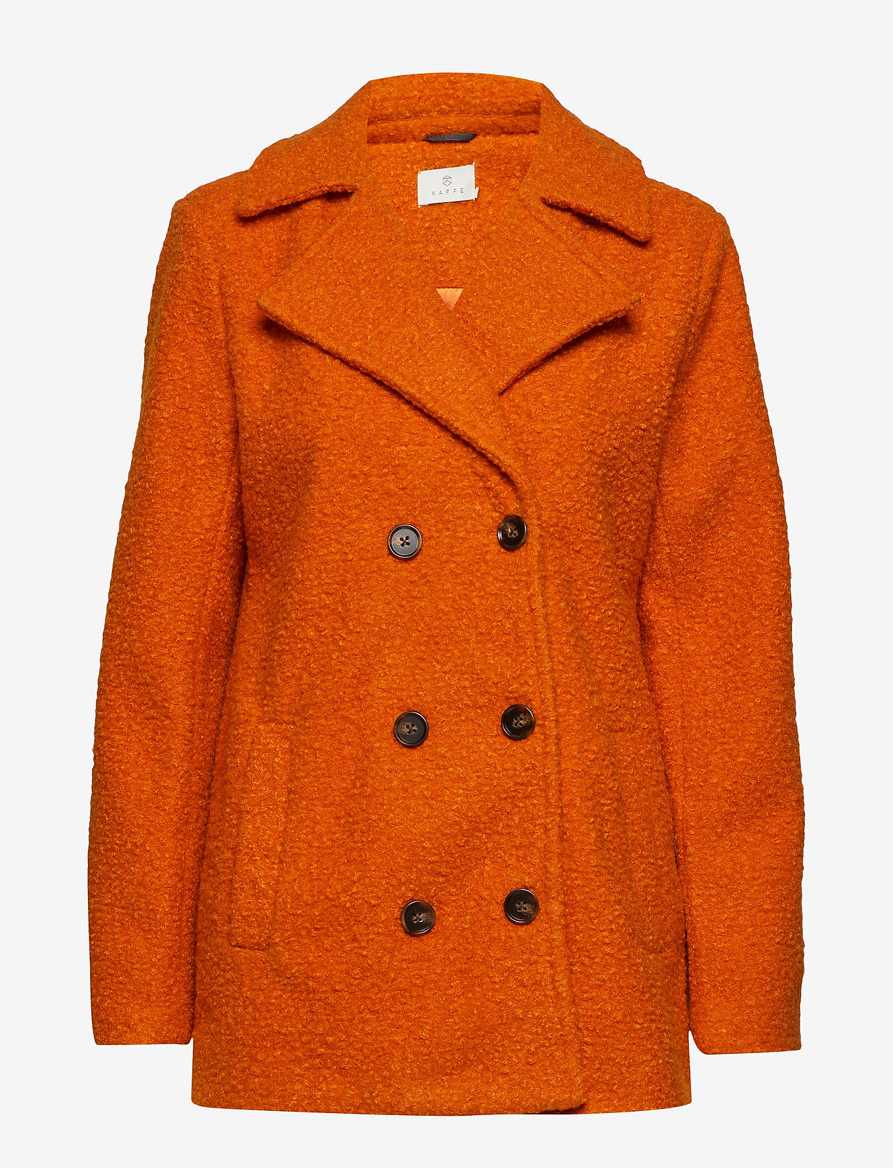 Kaffe - KAbella Boucle Coat Min 4 pcs - burnt orange - 0