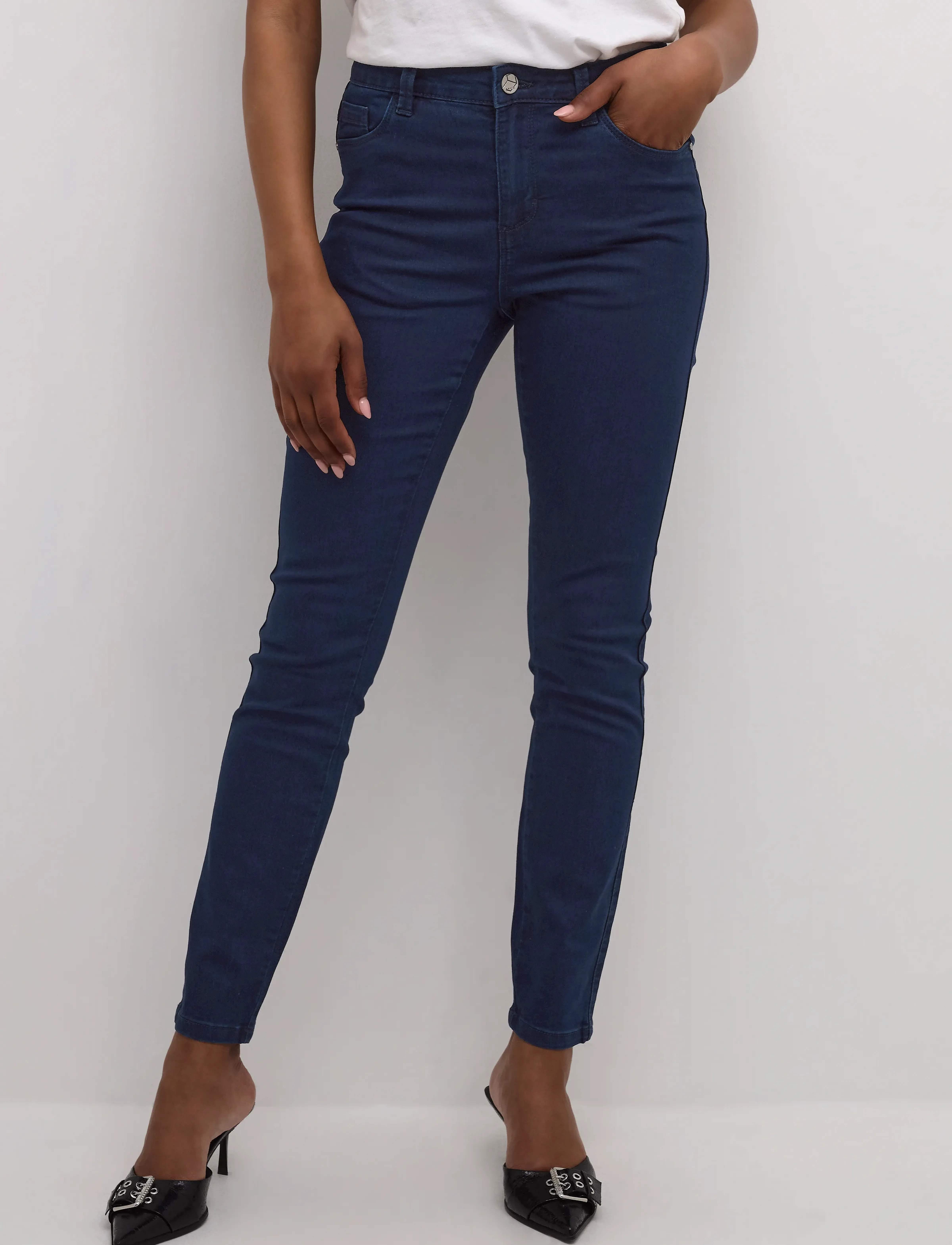 Kaffe KAvicky Jeans - Transitional Layering - DARK BLUE DENIM / blue