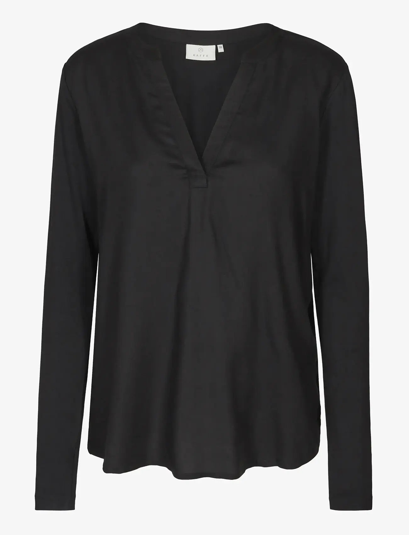 Kaffe - Kacalina Blouse - pikkade varrukatega pluusid - black deep - 0