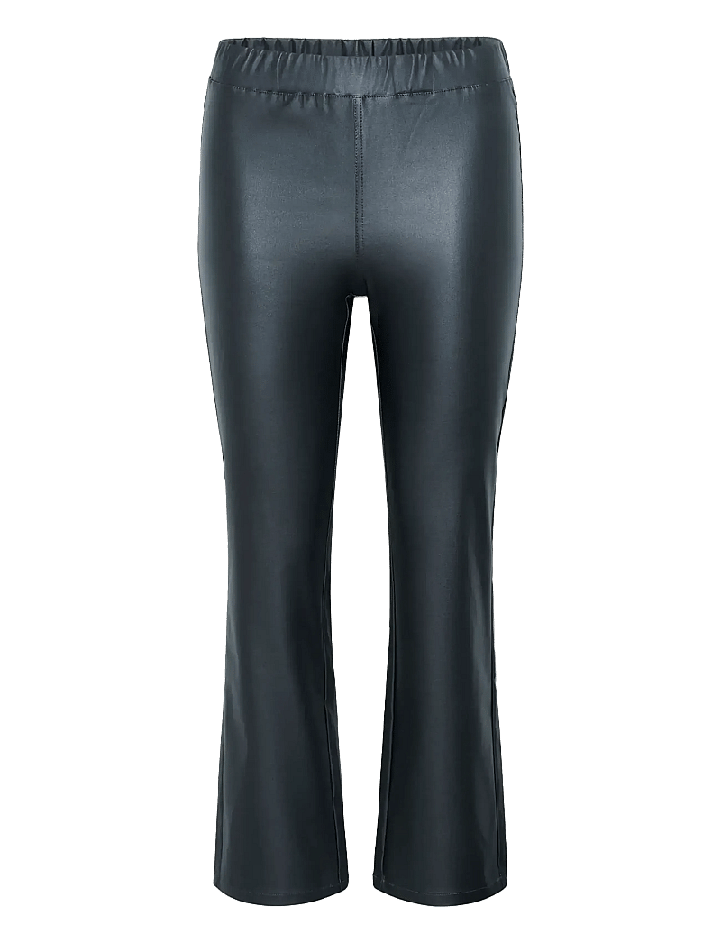 Kaffe - KAada Crop Jeggins - spodnie skórzane - black oyster - 1